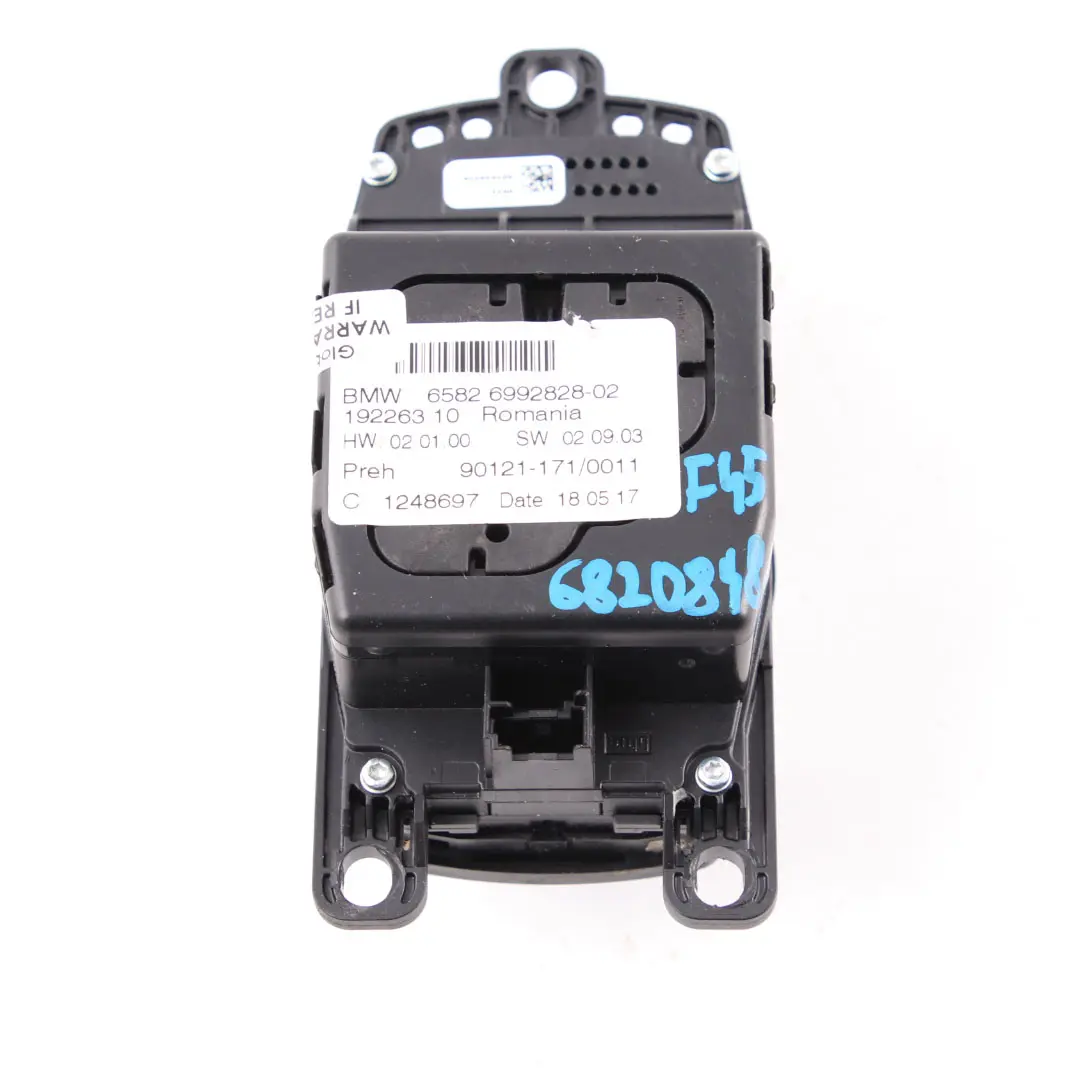 iDrive Controller BMW F45 F46 F48 I01 Switch Control Unit Module to with Part number 6992828 iDrive Controller BMW F45 F46 F48 I01 Switch Control Unit Module - SKU 6992828 - Part number 6992828