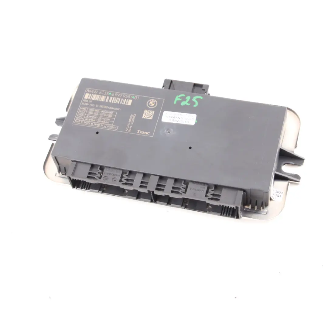 Modulo di controllo luci vano piedi Unità ECU FRM3 TEMIC per BMW F25 con numero di parte 6992955 BMW F25 Modulo di controllo luci vano piedi Unità ECU FRM3 TEMIC - SKU 6992955 - Numero di parte 6992955