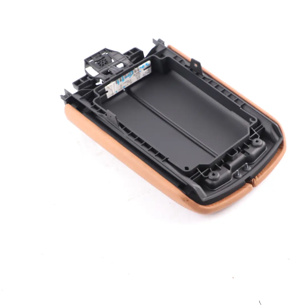 Front Middle Armrest Centre Console Arm Rest Cover Leather Nappa Cognac to BMW G11 with Part number 6993221 BMW G11 Front Middle Armrest Centre Console Arm Rest Cover Leather Nappa Cognac - SKU 6993221 - Part number 6993221