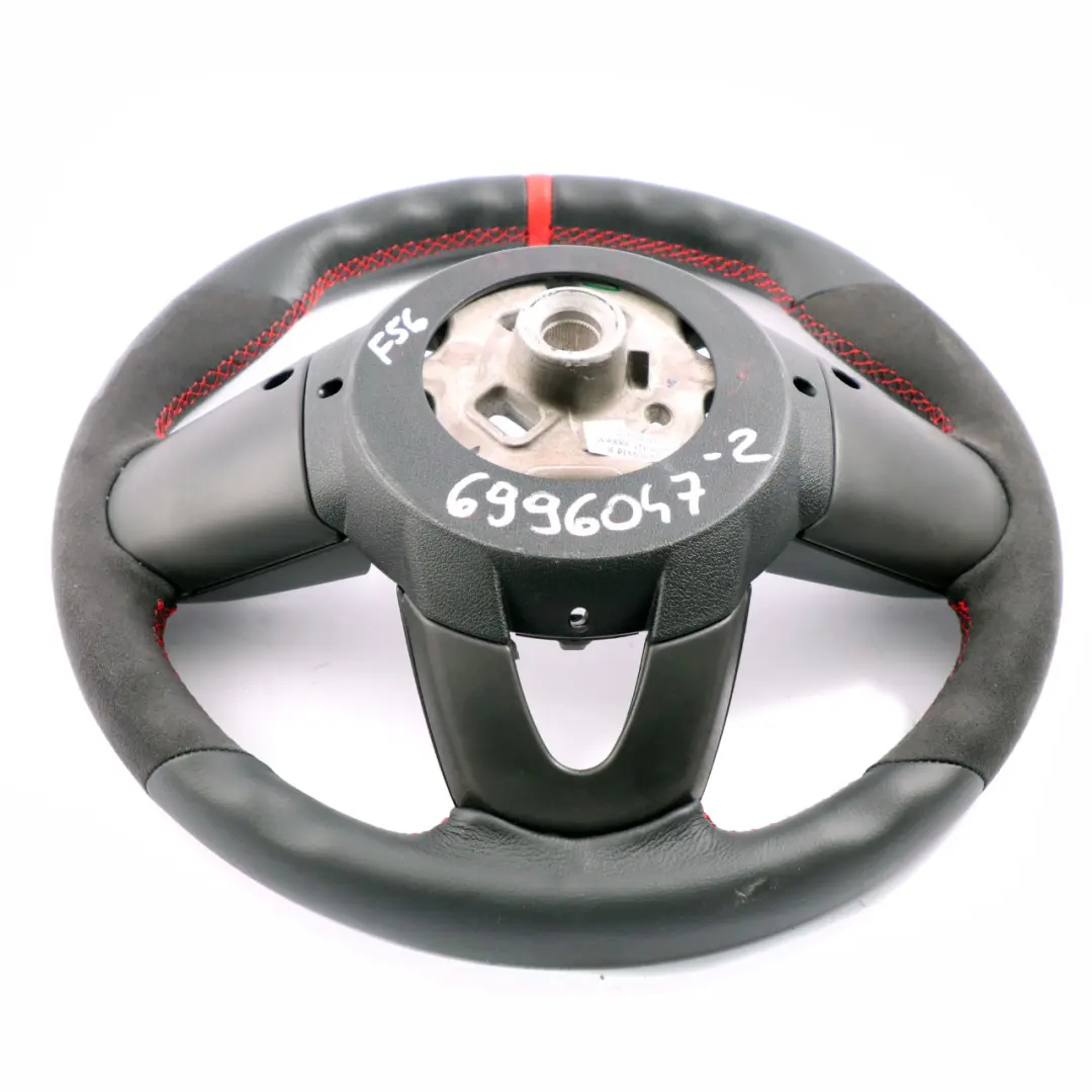 NUEVO Volante deportivo De cuero negro / Alcantara para Mini Cooper F54 F55 F56 F60 con número de pieza 6996047 Mini Cooper F54 F55 F56 F60 NUEVO Volante deportivo De cuero negro / Alcantara - SKU 6996047-2 - Número de pieza 6996047