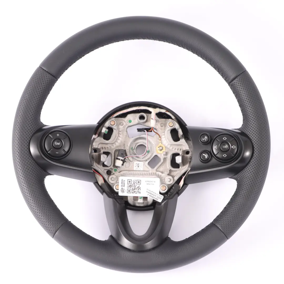 Leather 3 Spoke Steering Wheel Multifunction to Mini Cooper F56 NEW Black Sport with Part number 6996047 Mini Cooper F56 NEW Black Sport Leather 3 Spoke Steering Wheel Multifunction - SKU 6996047-6 - Part number 6996047