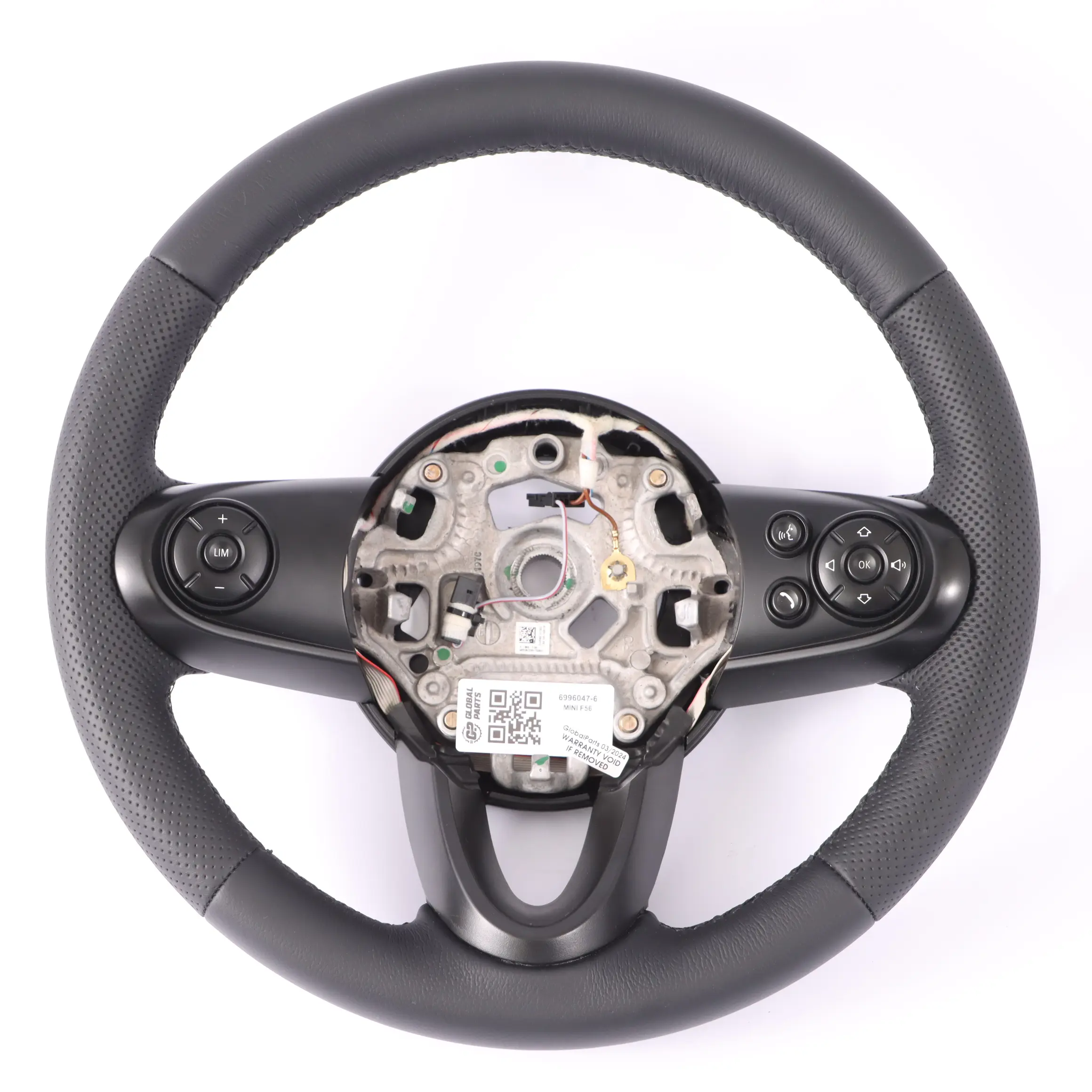 Mini Cooper F56 NEU Schwarz Sport Leder 3 Speichen Lenkrad Multifunktion