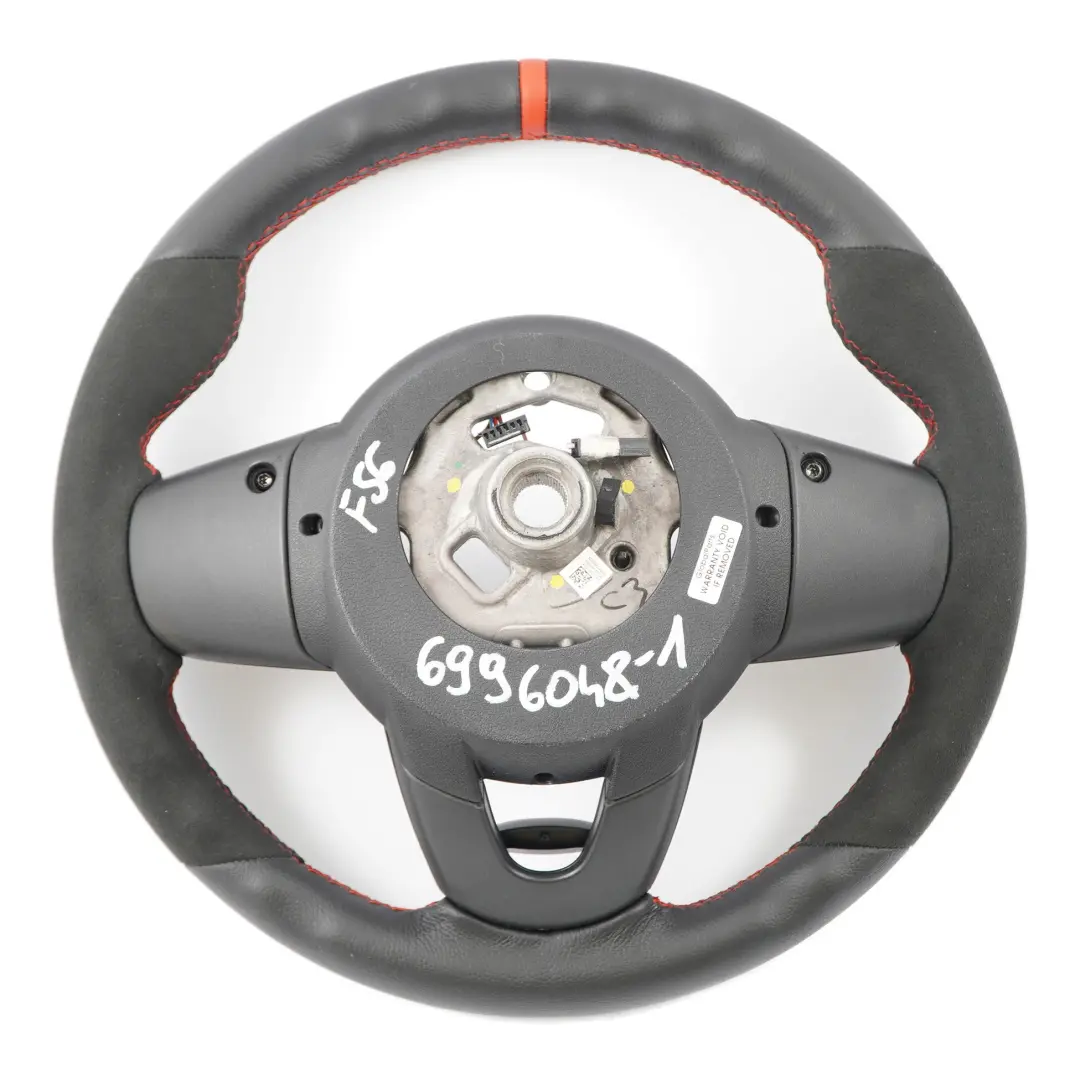 NUEVO Volante deportivo de cuero negro Alcantara para Mini Cooper S JCW F55 F56 F60 con número de pieza 6996048 Mini Cooper S JCW F55 F56 F60 NUEVO Volante deportivo de cuero negro Alcantara - SKU 6996048-1 - Número de pieza 6996048