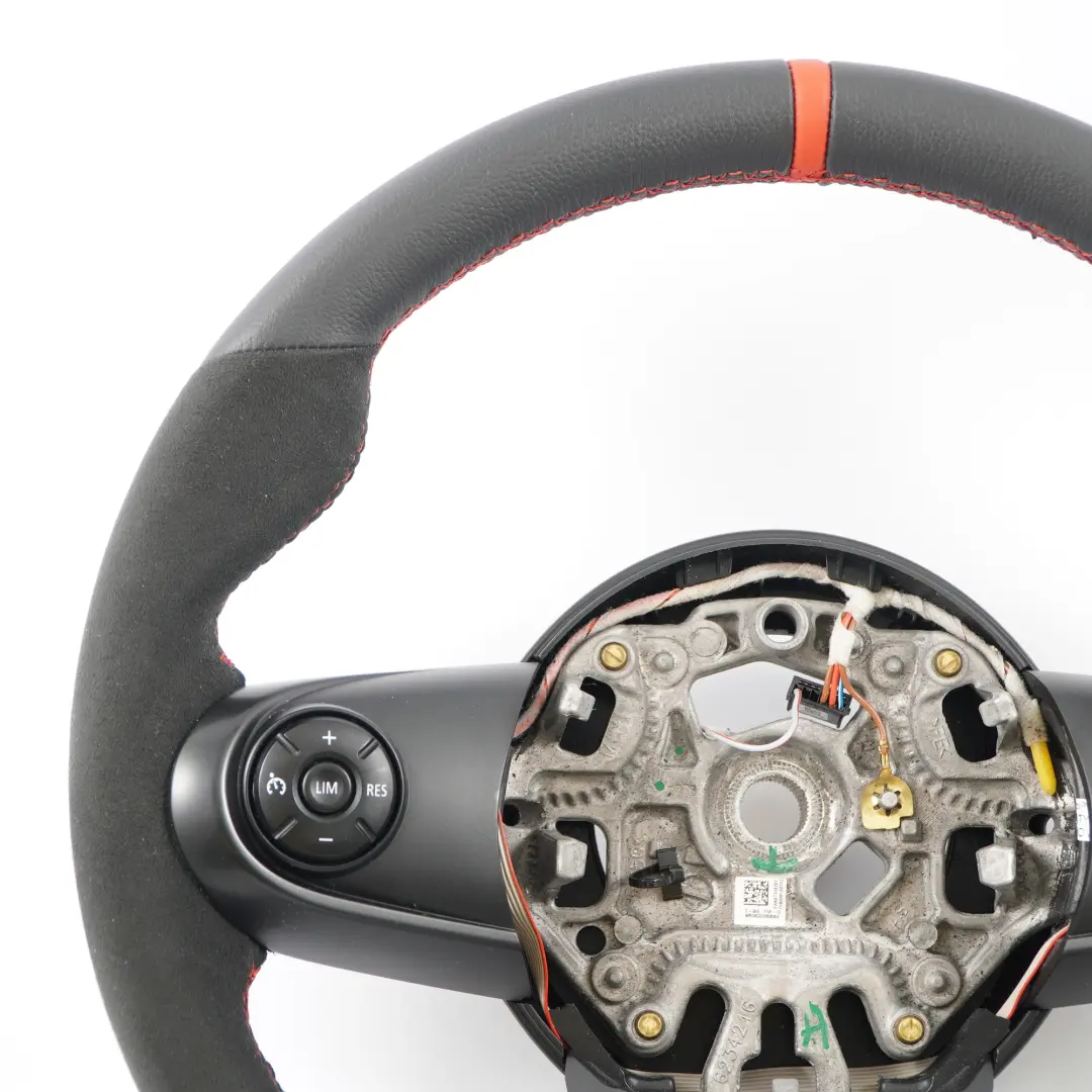 Leather Alcantara Sport Steering Wheel to Mini Cooper S JCW F55 F56 F60 NEW Black with Part number 6996048 Mini Cooper S JCW F55 F56 F60 NEW Black Leather Alcantara Sport Steering Wheel - SKU 6996048-1 - Part number 6996048