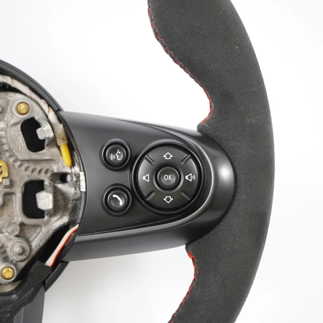 Leather Alcantara Sport Steering Wheel to Mini Cooper S JCW F55 F56 F60 NEW Black with Part number 6996048 Mini Cooper S JCW F55 F56 F60 NEW Black Leather Alcantara Sport Steering Wheel - SKU 6996048-1 - Part number 6996048