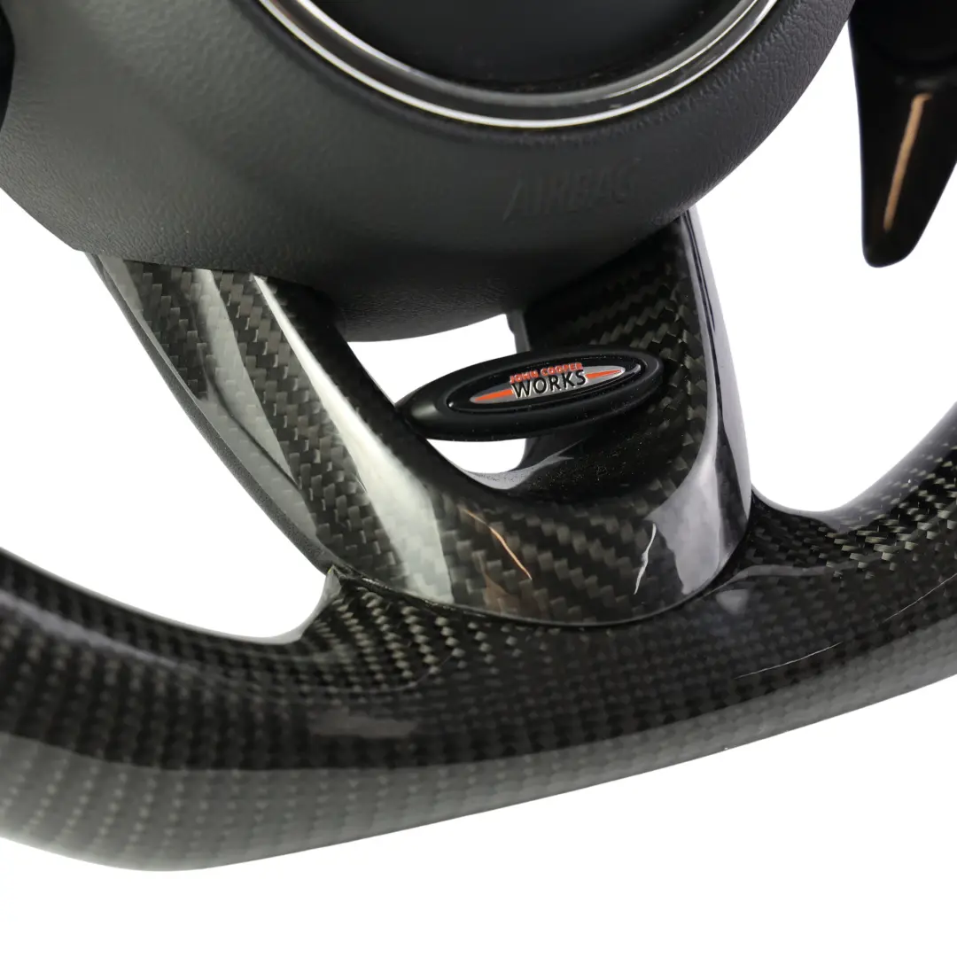 Mini Cooper S JCW F56 Volant Cuir Carbone Fond Plat LED Palettes Vitesses - SKU 6996049-4-SET - Numéro de pièce 6996049