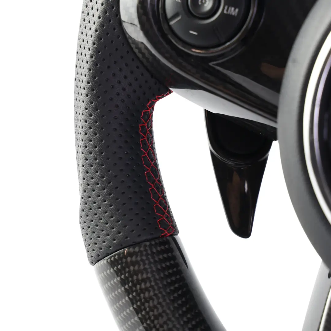 Mini Cooper S JCW F56 Volant Cuir Carbone Fond Plat LED Palettes Vitesses - SKU 6996049-4-SET - Numéro de pièce 6996049