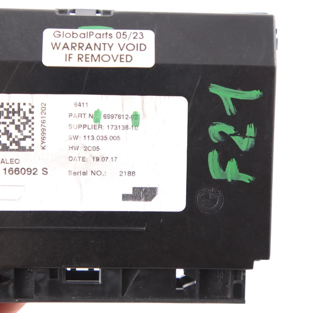 BMW F20 F21 Aria condizionata Clima Unità controllo Modulo ECU - SKU 6997612 - Numero di parte 6997612