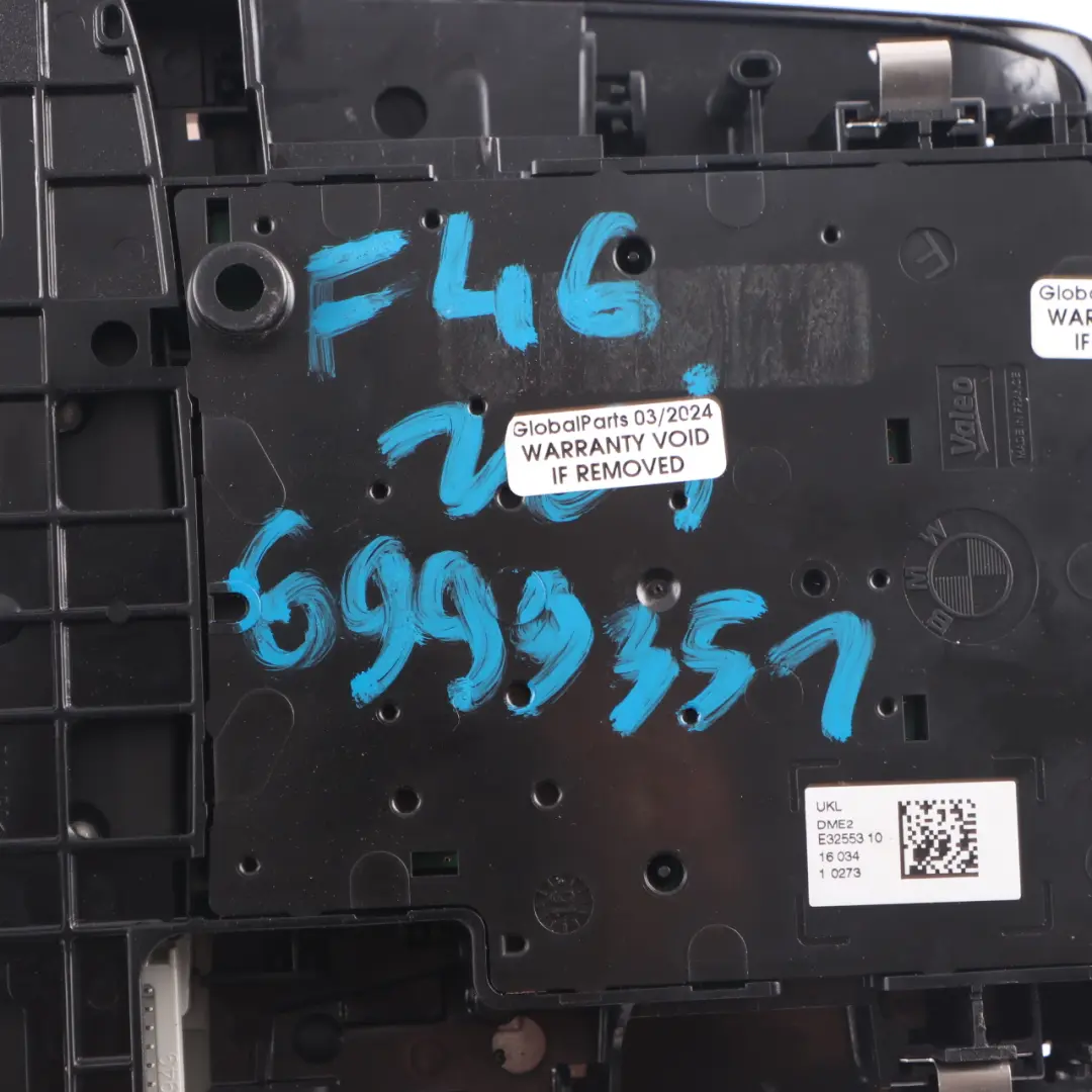  Roof Light BMW F45 X1 F48 Front Reading Lamp Interior Switch Panel Black - SKU 6999351 - Part number 6999351
