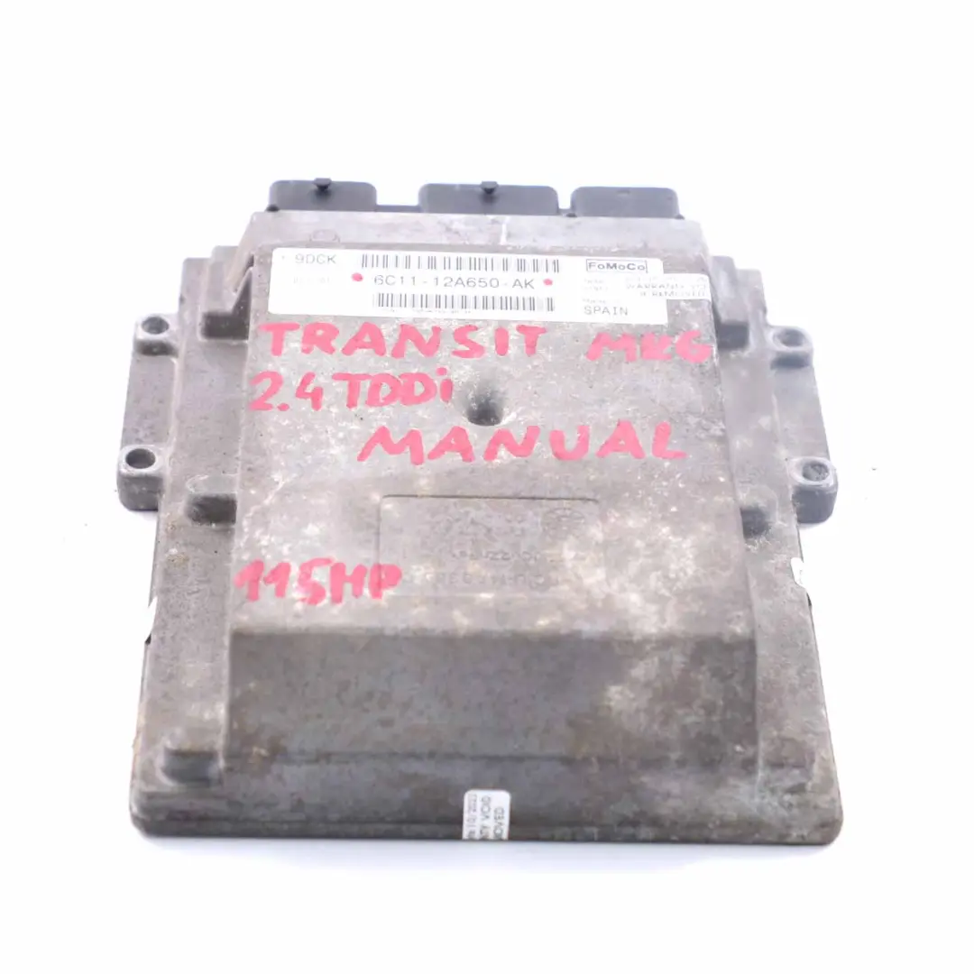 MK6 2.4 TDDi Diesel Engine Control Unit ECU Manual Ford Transit - SKU 6C11-12A650-AK - Part number 6C11-12A650-AK