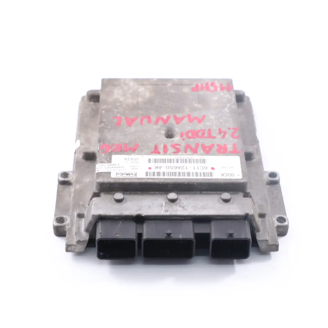 Ford Transit MK6 2.4 TDDi Diesel Unidad Control Motor ECU Manual - SKU 6C11-12A650-AK - Número de pieza 6C11-12A650-AK