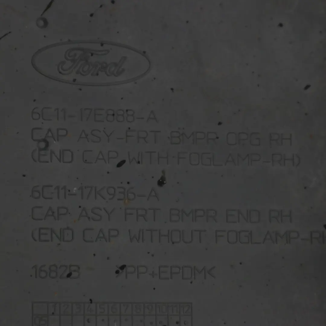 Front Bumper Corner Edge Right O/S Trim Primed to Ford Transit with Part number 6C11-17E888-A Ford Transit Front Bumper Corner Edge Right O/S Trim Primed - SKU 6C11-17E888-A-1 - Part number 6C11-17E888-A