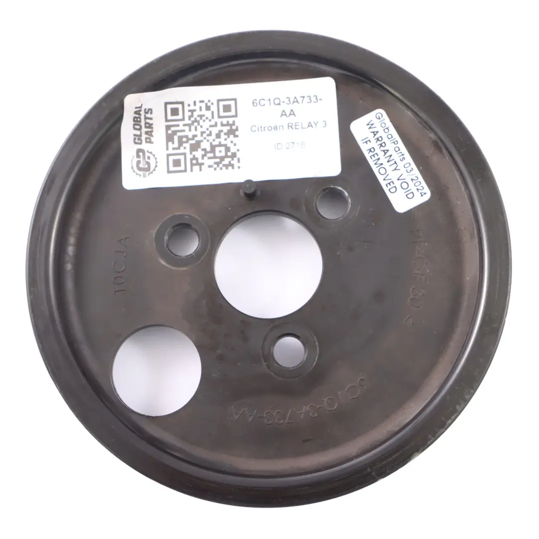 Citroen Jumper II Power Steering Pump Pulley to Ford Transit 6 2.2 Tdci Hdi with Part number 6C1Q-3A733-AA Ford Transit 6 2.2 Tdci Hdi Citroen Jumper II Power Steering Pump Pulley - SKU 6C1Q-3A733-AA - Part number 6C1Q-3A733-AA
