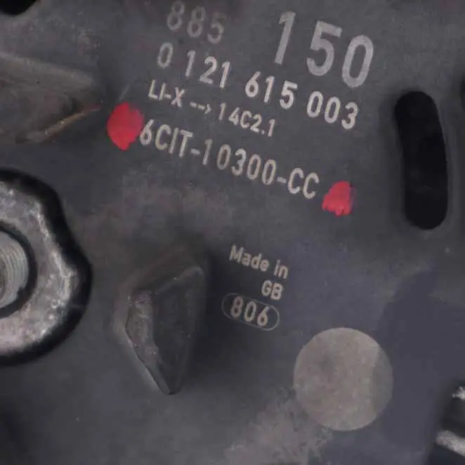 Dieselmotor Lichtmaschine Generator für Ford Transit Mk7 mit Teilenummer 6C1T-10300-CC Ford Transit Mk7 Dieselmotor Lichtmaschine Generator - SKU 6C1T-10300-CC - Teilenummer 6C1T-10300-CC