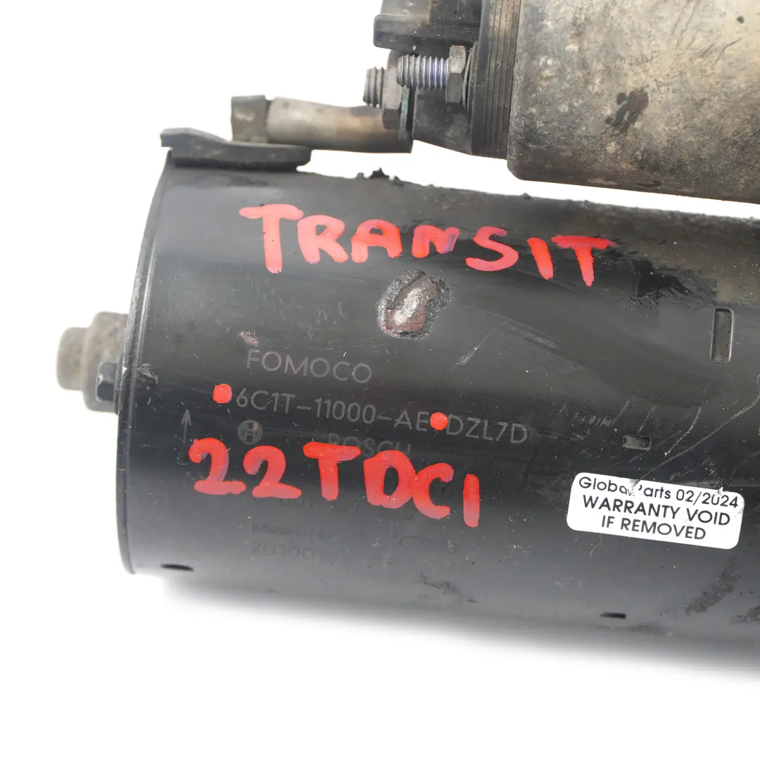 MK6 2.2 TDCi Motore diesel Motorino di avviamento per Ford Transit con numero di parte 6C1T-11000-AE Ford Transit MK6 2.2 TDCi Motore diesel Motorino di avviamento - SKU 6C1T-11000-AE - Numero di parte 6C1T-11000-AE