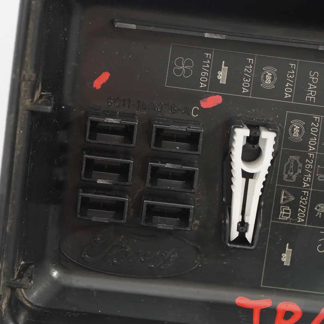 Fuse Box Cover Electrical Unit Housing Lid Trim Cap to Ford Transit with Part number 6C1T-14A076-A Ford Transit Fuse Box Cover Electrical Unit Housing Lid Trim Cap - SKU 6C1T-14A076-A - Part number 6C1T-14A076-A