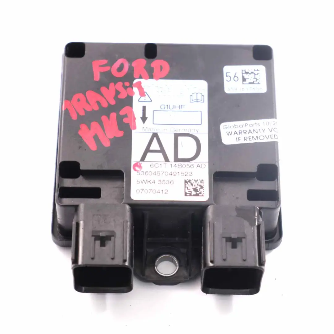 Airbag Module ECU Unité de contrôle Air Bag pour Ford Transit Mk7 à propos du numéro de pièce 6C1T-14B056-AD Ford Transit Mk7 Airbag Module ECU Unité de contrôle Air Bag - SKU 6C1T-14B056-AD - Numéro de pièce 6C1T-14B056-AD