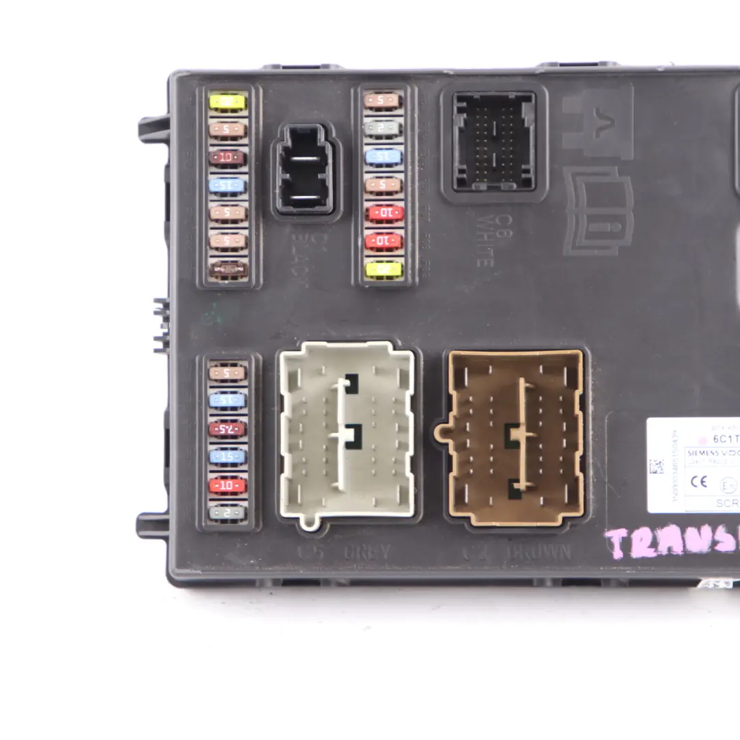 Body Control Unit Module BCM Fuse Box to Ford Transit MK7 with Part number 6C1T14A073BK Ford Transit MK7 Body Control Unit Module BCM Fuse Box - SKU 6C1T14A073BK - Part number 6C1T14A073BK