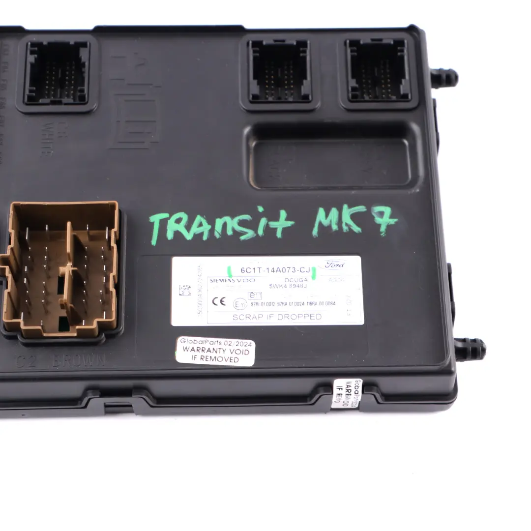 Fuse Box Body Control Module ECU BCM Unit to Ford Transit MK7 with Part number 6C1T14A073CJ Ford Transit MK7 Fuse Box Body Control Module ECU BCM Unit - SKU 6C1T14A073CJ - Part number 6C1T14A073CJ
