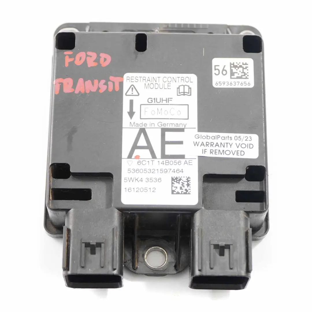 Airbag Module Air Bag Control Unit ECU to Ford Transit with Part number 6C1T14B056 Ford Transit Airbag Module Air Bag Control Unit ECU - SKU 6C1T14B056 - Part number 6C1T14B056