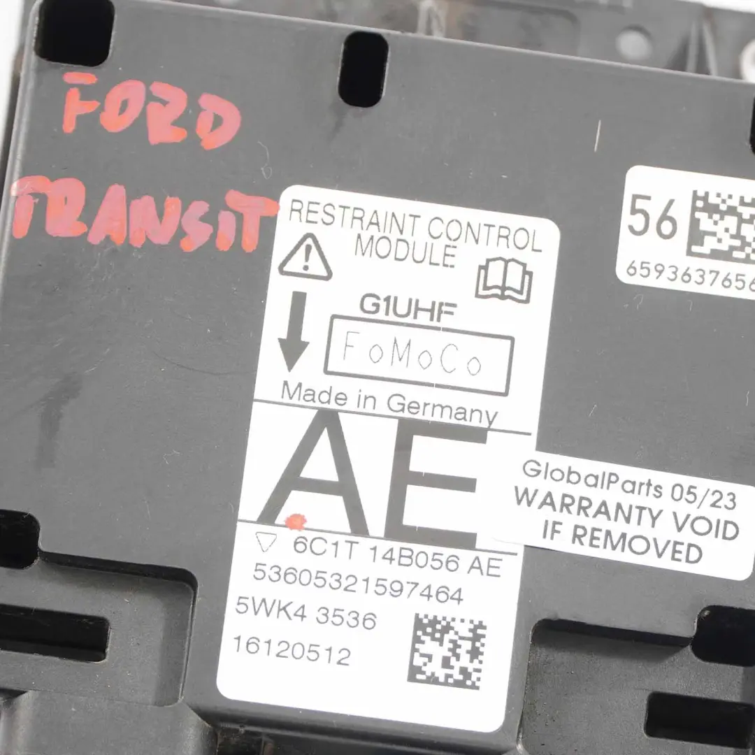 Ford Transit Airbag Module Air Bag Control Unit ECU - SKU 6C1T14B056 - Part number 6C1T14B056