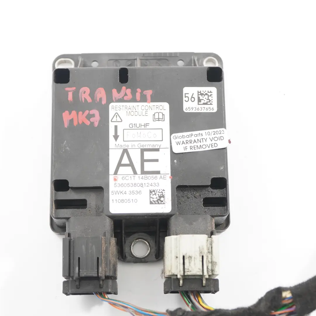 Ford Transit MK7 Airbag Module ECU Control Unit Air Bag - SKU 6C1T14B056AE - Part number 6C1T14B056AE