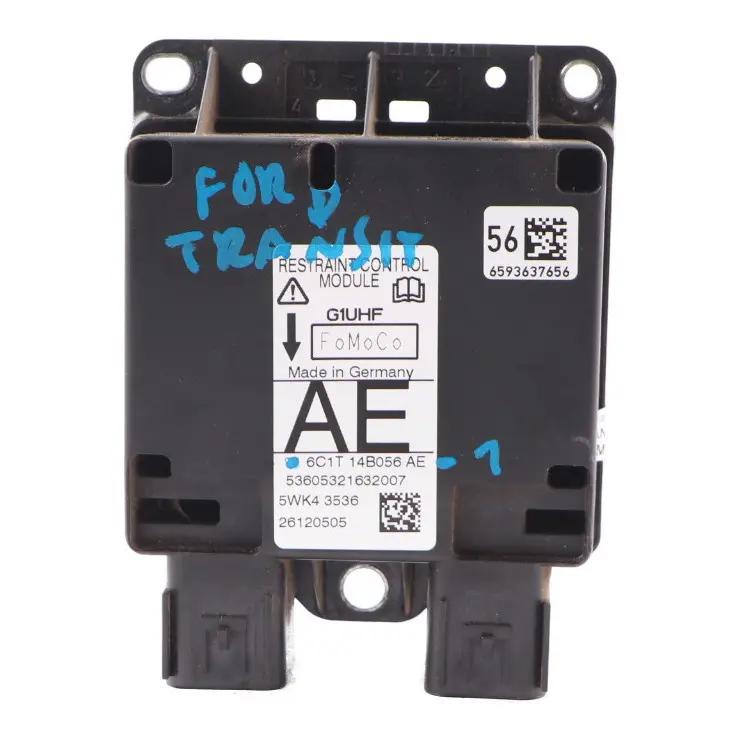 Modulo Airbag Unità di controllo Air Bag per Ford Transit MK7 con numero di parte 6C1T14B056AE Ford Transit MK7 Modulo Airbag Unità di controllo Air Bag - SKU 6C1T14B056AE - Numero di parte 6C1T14B056AE