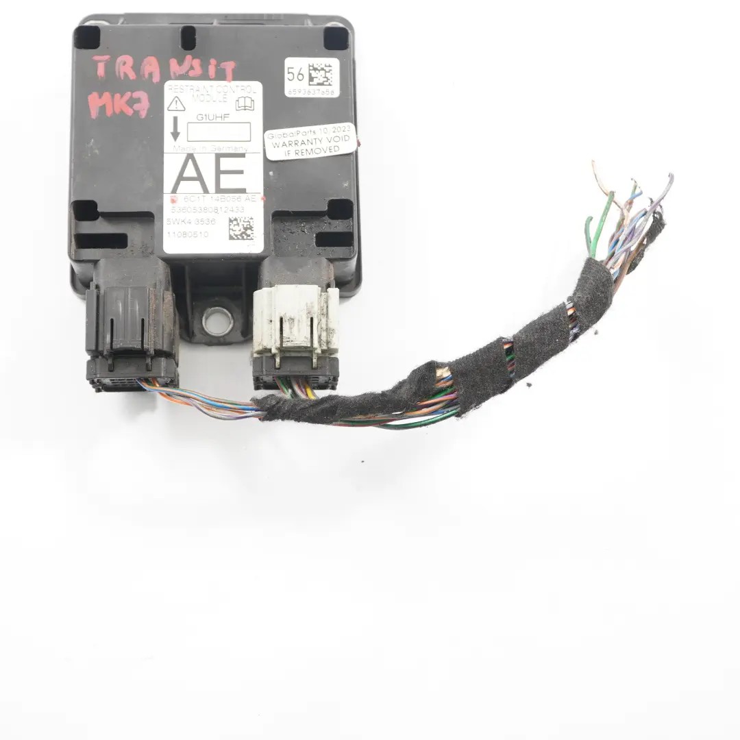 Airbag Module ECU Unité contrôle Air Bag pour Ford Transit MK7 à propos du numéro de pièce 6C1T14B056AE Ford Transit MK7 Airbag Module ECU Unité contrôle Air Bag - SKU 6C1T14B056AE - Numéro de pièce 6C1T14B056AE