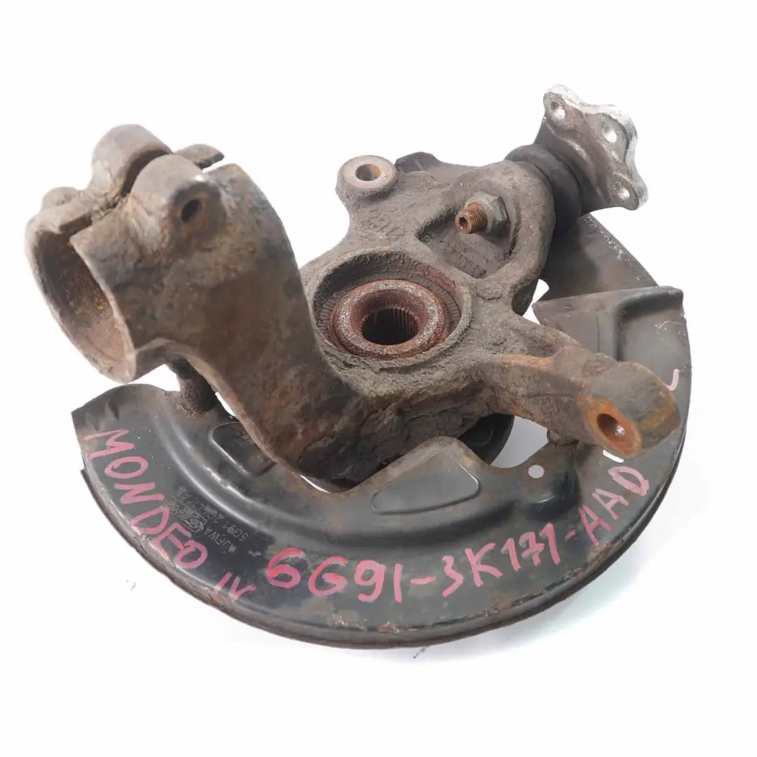 MK4 Wheel Carrier Front Axle Left N/S Knuckle Hub to Ford Mondeo with Part number 6G91-3K171-AAD Ford Mondeo MK4 Wheel Carrier Front Axle Left N/S Knuckle Hub - SKU 6G91-3K171-AAD - Part number 6G91-3K171-AAD