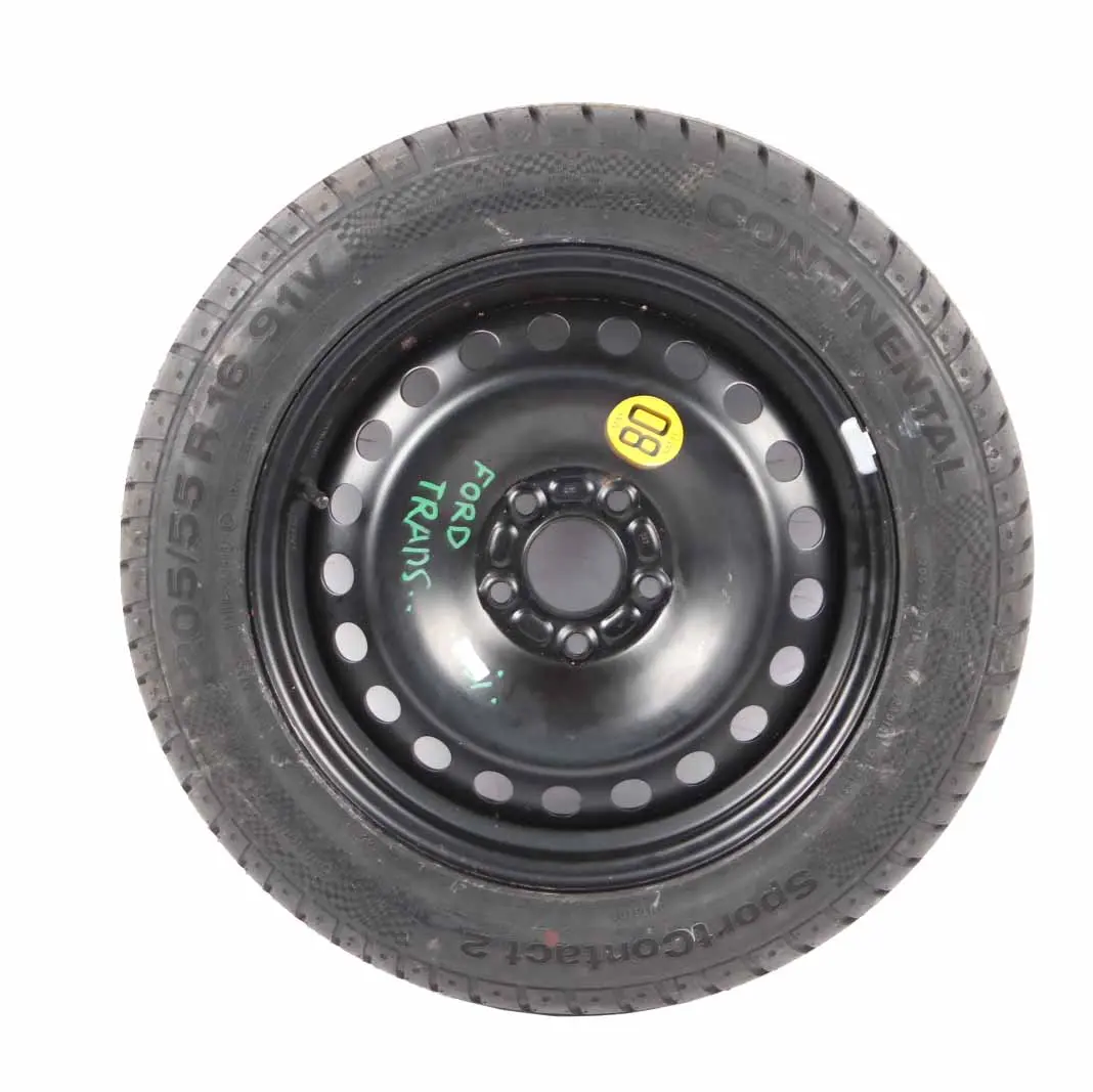 Spare Wheel Ford Transit Compact Steel R16 6,5J Continental 205/55 to with Part number 6G92DAE08073 Spare Wheel Ford Transit Compact Steel R16 6,5J Continental 205/55 - SKU 6G92DAE08073 - Part number 6G92DAE08073