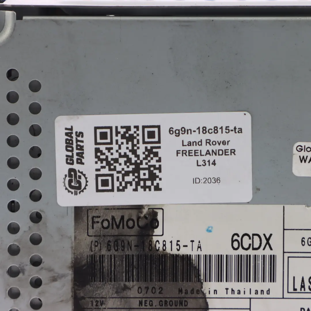 Land Rover Freelander 2 Radio Stereo CD Player Head Unit - SKU 6g9n-18c815-ta - Part number 6g9n-18c815-ta