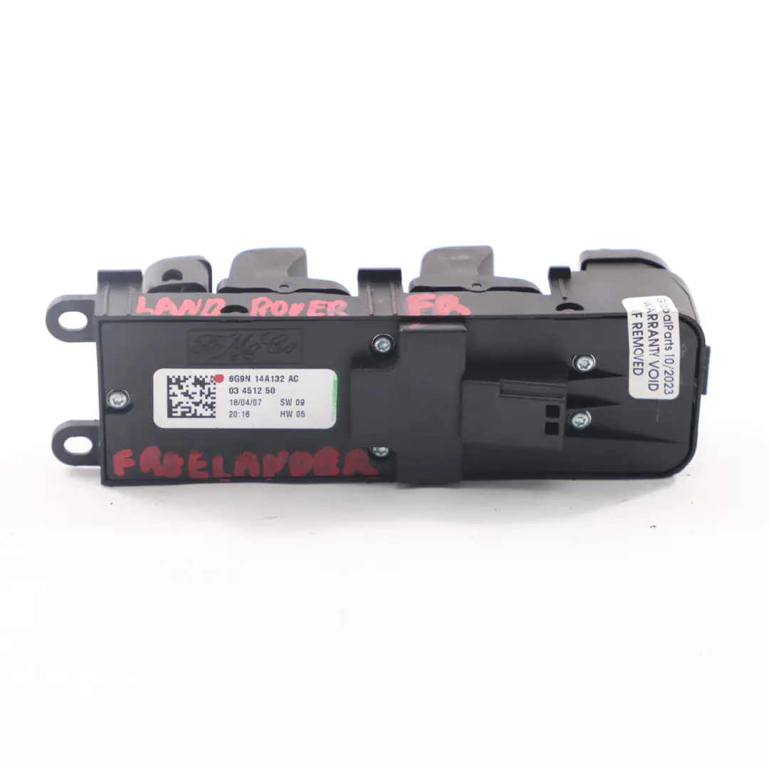 Land Rover Freelander 2 Window Lifter Switch Driver's Side Panel - SKU 6G9N14A132AC - Part number 6G9N14A132AC