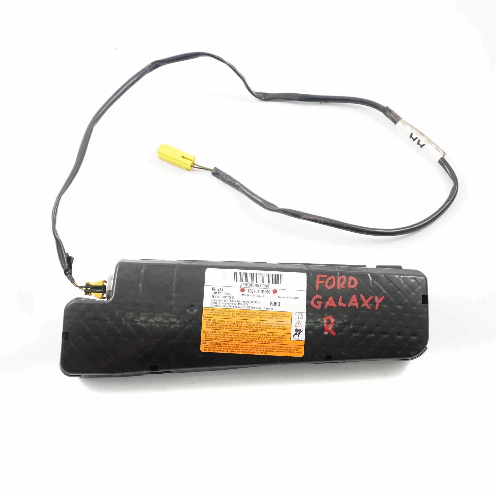 Ford Galaxy S-Max Mondeo MK4 Sedile anteriore destro Airbag lateral 6G9N611D32BC
