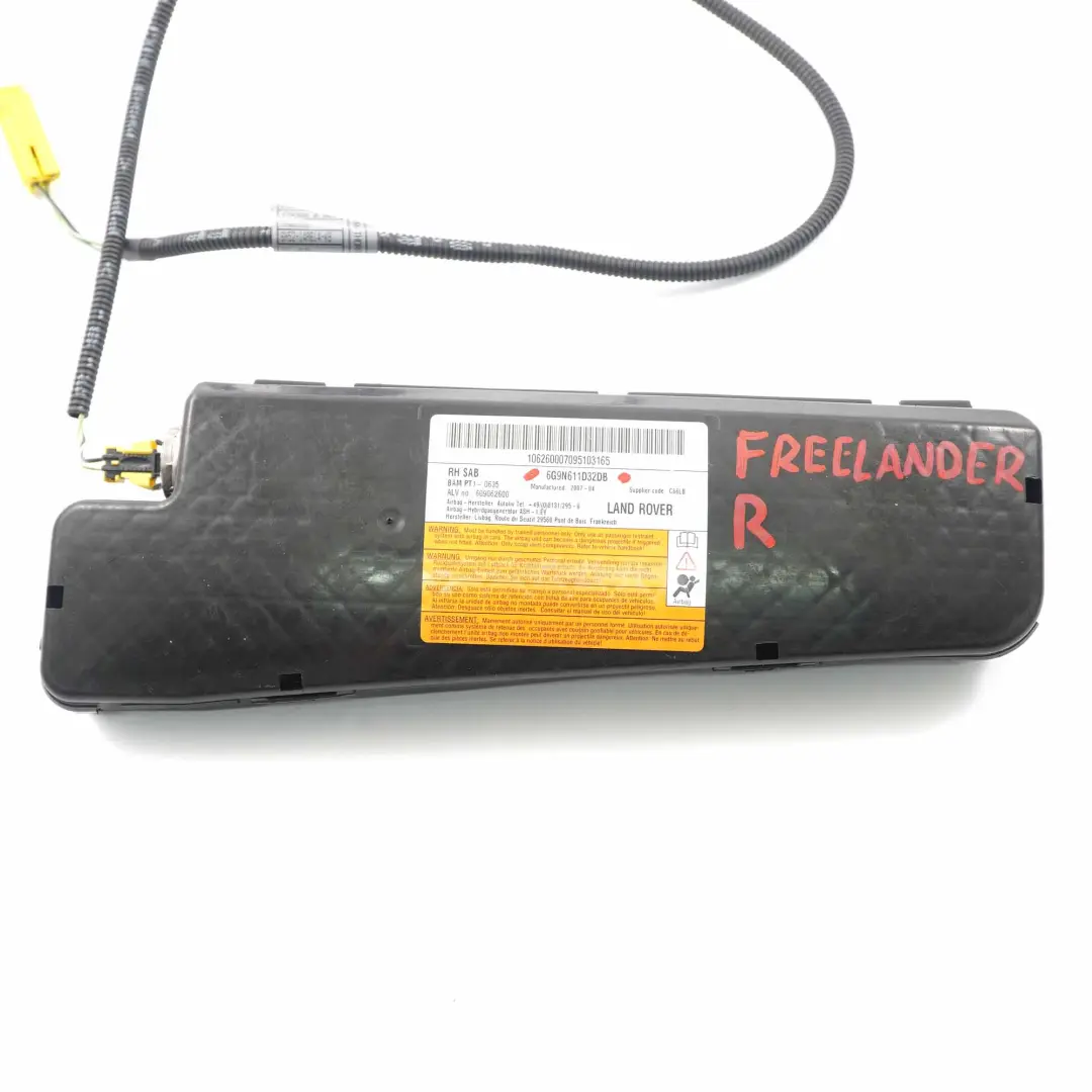 Land Rover Freelander 2 Asiento Delantero Derecho Airbag Lateral - SKU 6G9N611D32DB - Número de pieza 6G9N611D32DB