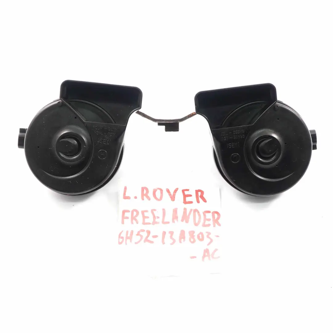 Bocina Baja Tono Alto Fanfarria Set para Land Rover Freelander 2 con número de pieza 6H52-13A803-AC Land Rover Freelander 2 Bocina Baja Tono Alto Fanfarria Set - SKU 6H52-13A803-AC - Número de pieza 6H52-13A803-AC