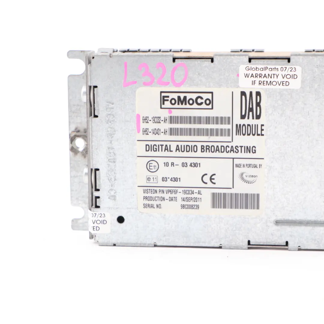 Land Rover Range Rover Sport DAB Radio Control Unit Module - SKU 6H5219C032AH - Part number 6H5219C032AH