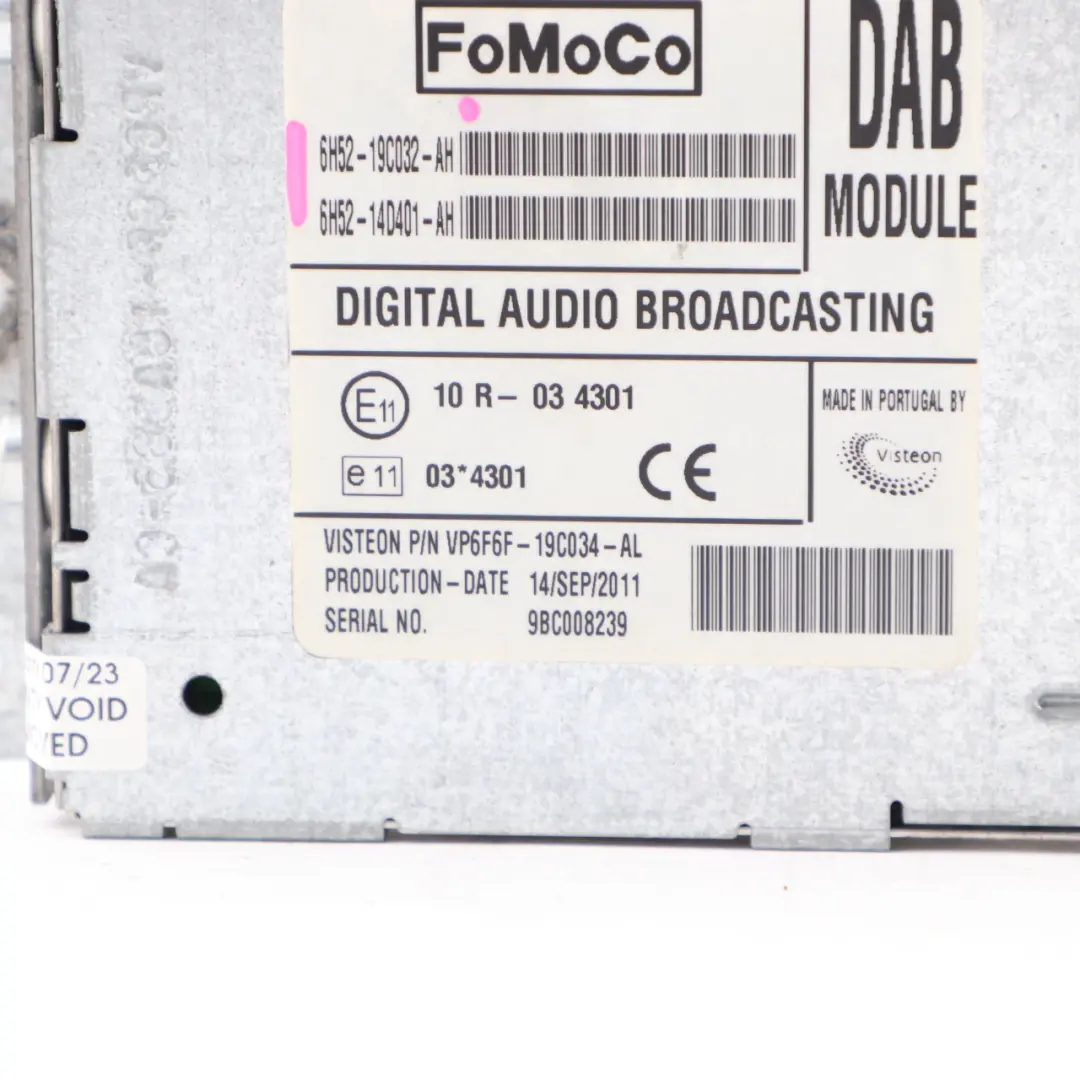 Land Rover Range Rover Sport DAB Radio Control Unit Module - SKU 6H5219C032AH - Part number 6H5219C032AH