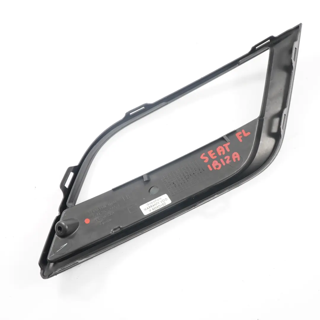 Frontstoßstange Gitter Abdeckung Links N/S 2012–2017 für Seat Ibiza mit Teilenummer 6J0853665F Seat Ibiza Frontstoßstange Gitter Abdeckung Links N/S 2012–2017 - SKU 6J0853665F - Teilenummer 6J0853665F