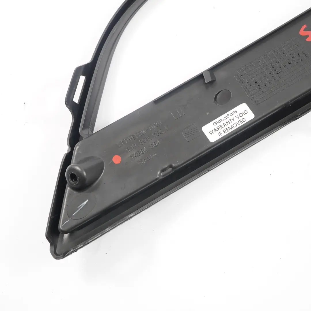 Seat Ibiza izquierdo 2012 - 2017 Embellecedor rejilla parachoques - SKU 6J0853665F - Número de pieza 6J0853665F
