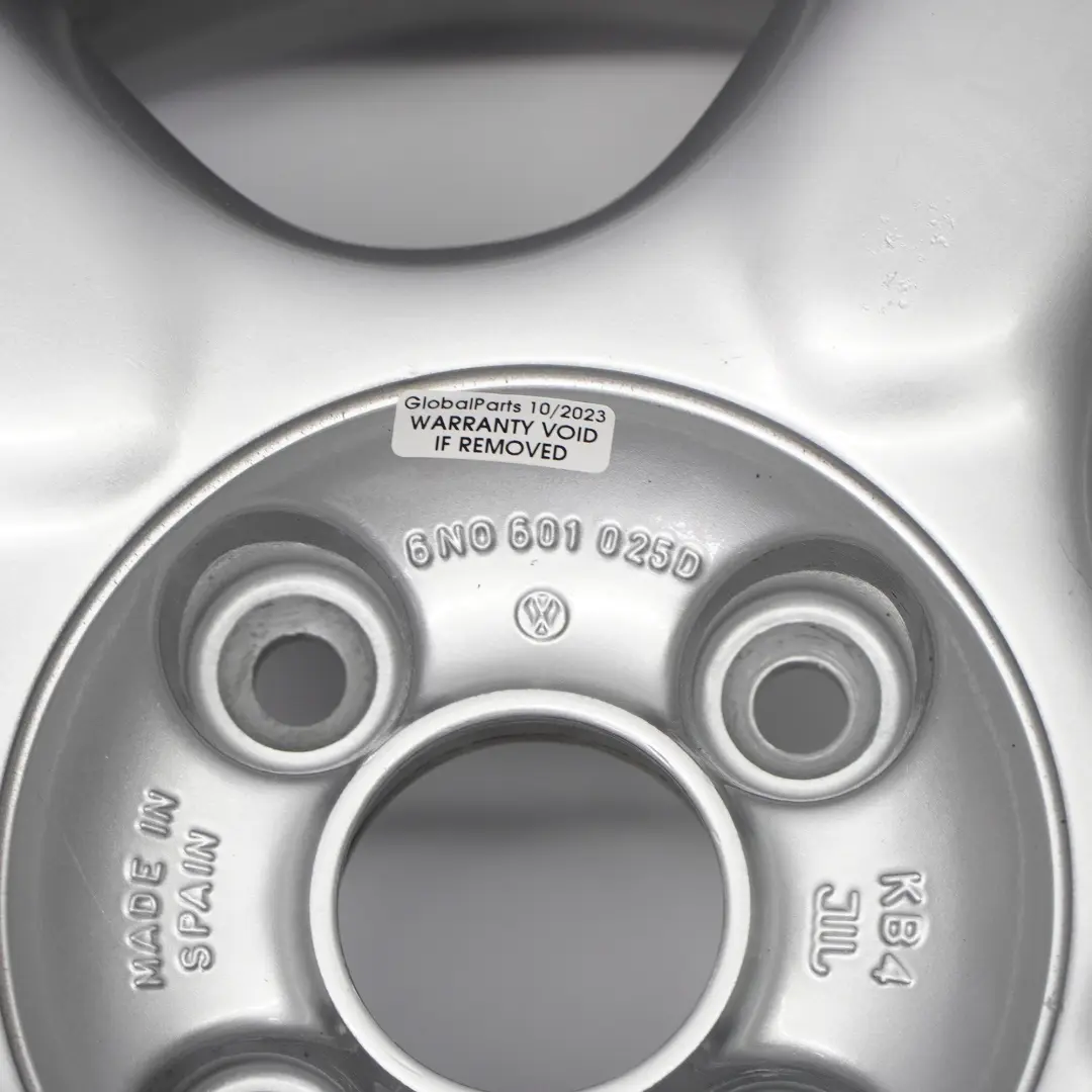 6N Silver Wheel Alloy Rim 14" ET:43 6J to VW Volkswagen Polo with Part number 6N0601025D VW Volkswagen Polo 6N Silver Wheel Alloy Rim 14" ET:43 6J - SKU 6N0601025D-1 - Part number 6N0601025D