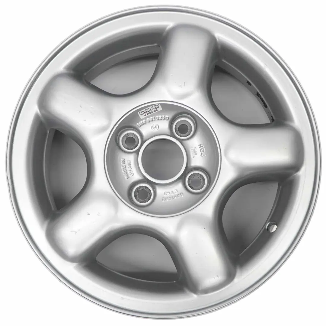 VW Volkswagen Polo 6N Silver Wheel Alloy Rim 14" ET:43 6J - SKU 6N0601025D-2 - Part number 6N0601025D