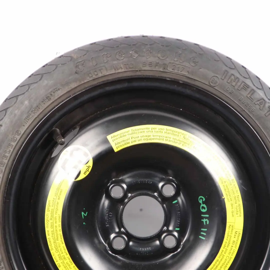 Ersatzrad VW Lupo Seat Arosa Rad Stahl R13 5,5J Firestone 105/70 für mit Teilenummer 6N0601025G Ersatzrad VW Lupo Seat Arosa Rad Stahl R13 5,5J Firestone 105/70 - SKU 6N0601025G - Teilenummer 6N0601025G