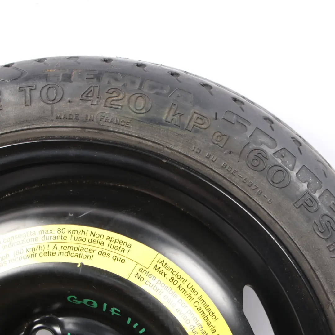  Spare Wheel VW Lupo Seat Arosa Wheel Steel R13 5,5J Firestone 105/70 - SKU 6N0601025G - Part number 6N0601025G