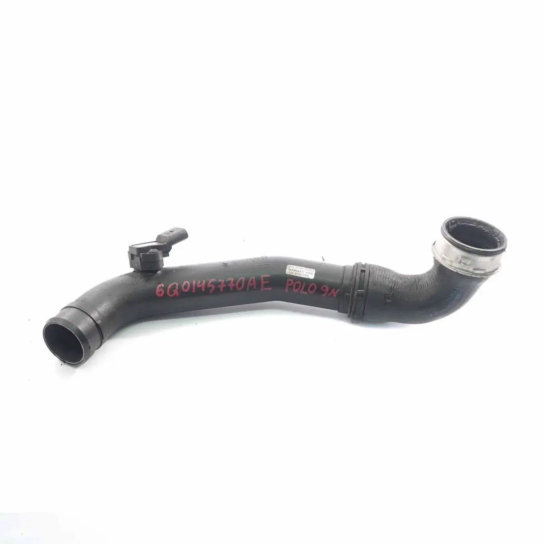 Intake Hose Pipe to VW Volkswagen Polo 4 9N 1.4 TDI Intercooler Air with Part number 6Q0145770AE VW Volkswagen Polo 4 9N 1.4 TDI Intercooler Air Intake Hose Pipe - SKU 6Q0145770AE - Part number 6Q0145770AE