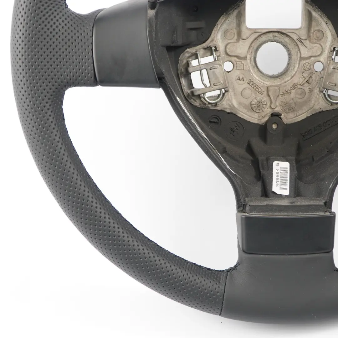 VW Volkswagen Polo IV 9N NEW Black Leather Steering Wheel - SKU 6Q0419091-1 - Part number 6Q0419091