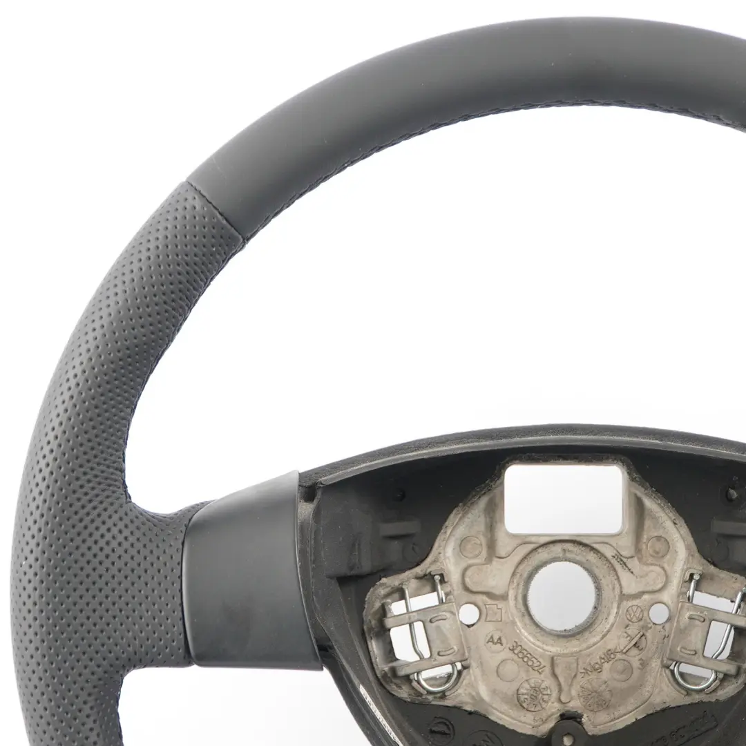 VW Volkswagen Polo IV 9N NEW Black Leather Steering Wheel - SKU 6Q0419091-1 - Part number 6Q0419091