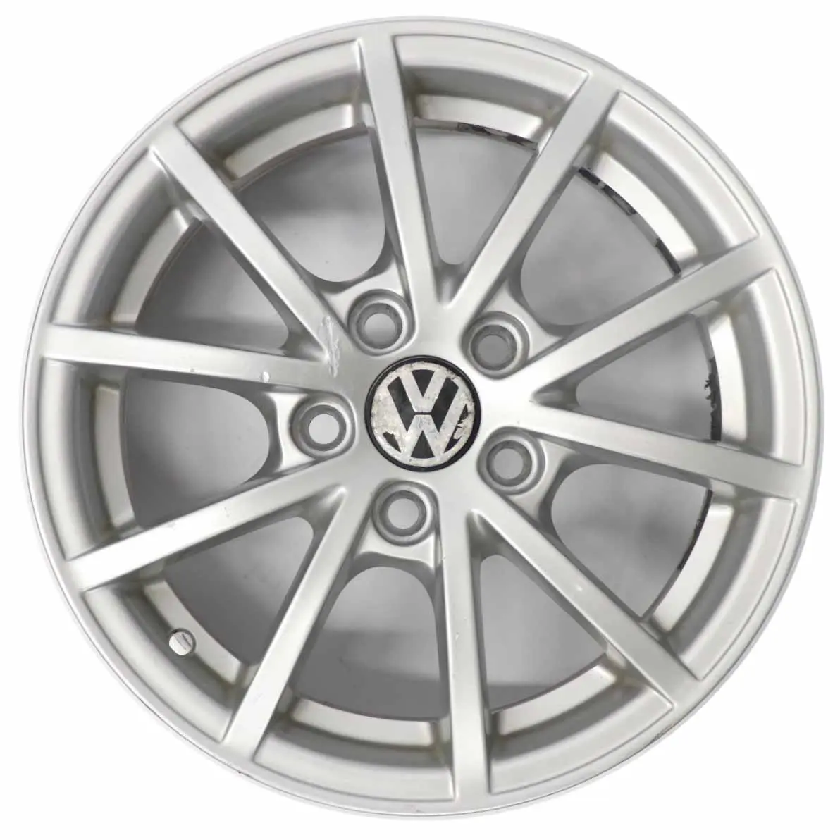 VW Volkswagen Polo 9N Cerchio in lega argento 14" ET:35 5J 6Q0601025AC