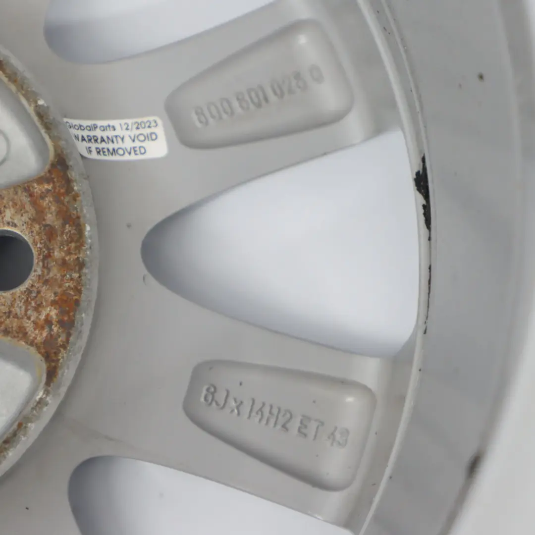 Jante argentée en alliage 14" ET:43 6J pour VW Volkswagen Polo 4 9N à propos du numéro de pièce 6Q0601025Q VW Volkswagen Polo 4 9N Jante argentée en alliage 14" ET:43 6J - SKU 6Q0601025Q-1 - Numéro de pièce 6Q0601025Q