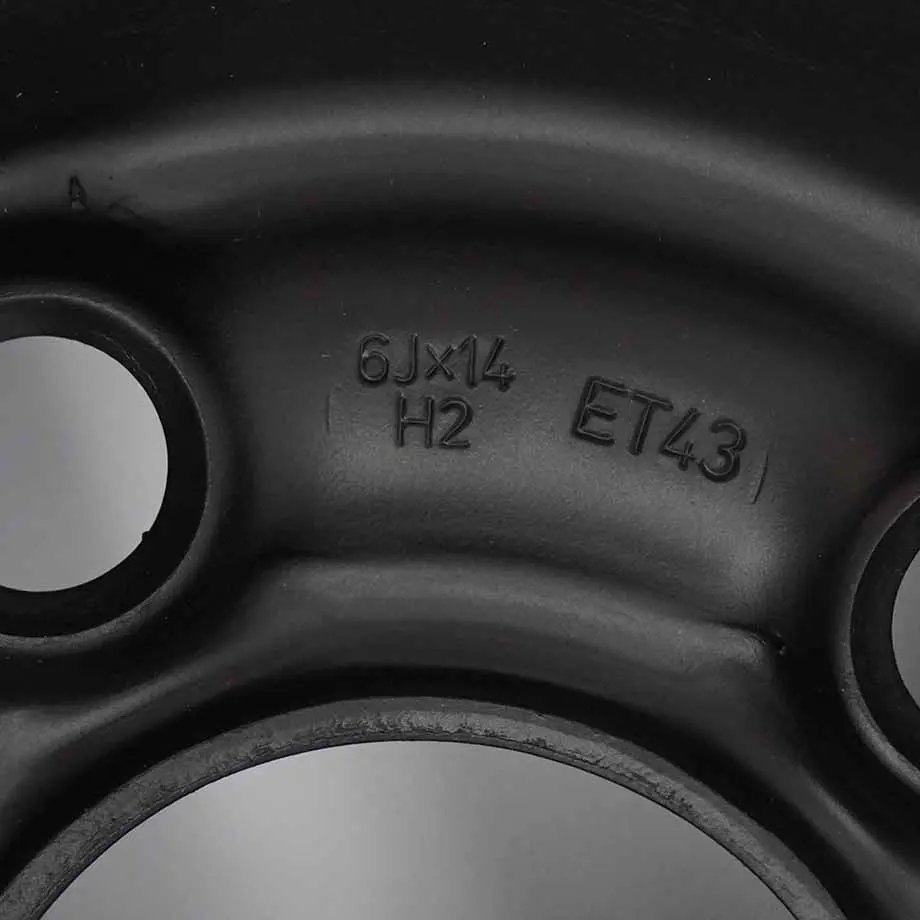 Audi Volkswagen Skoda Schwarz Stahlfelge 14" ET:43 6J - SKU 6Q0601027A - Teilenummer 6Q0601027A