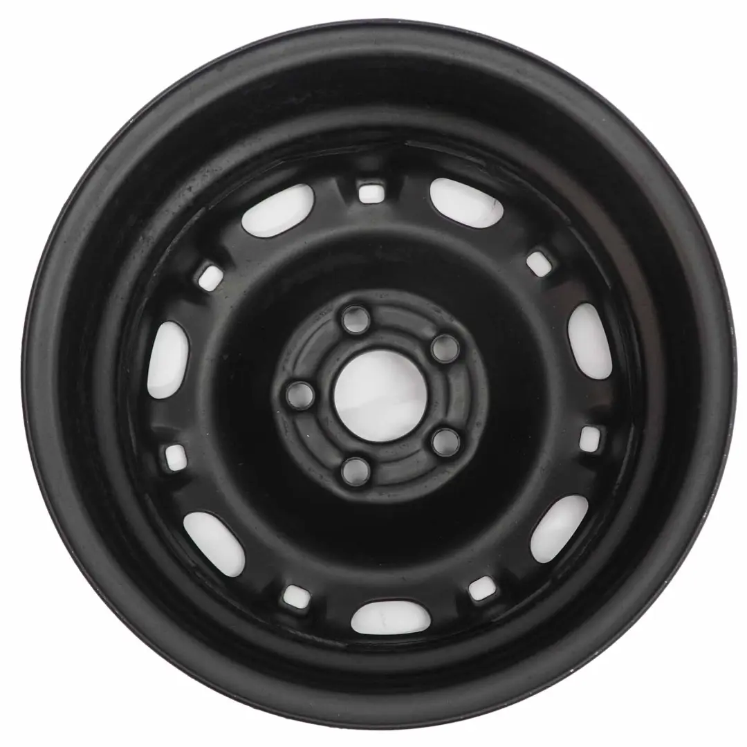 Llanta de acero negra Audi Volkswagen Skoda 14" ET:43 6J para con número de pieza 6Q0601027A Llanta de acero negra Audi Volkswagen Skoda 14" ET:43 6J - SKU 6Q0601027A - Número de pieza 6Q0601027A